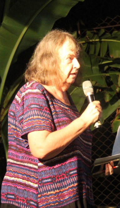 Helen M. Hill speaking in Dili