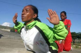 Timorese marathoner Amaral