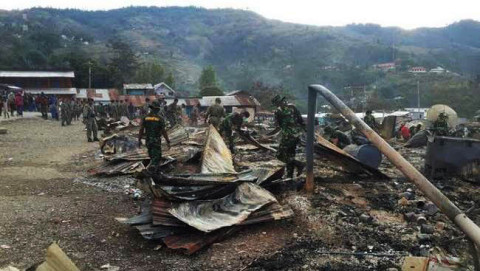 Aftermath of destruction on Tolikawa.