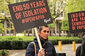 London demonstration calls for #openpapua